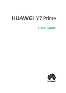Huawei Y7 Prime manual. Camera Instructions.